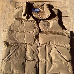 Land's End Men's Max 600 Down Puffer Vest, XL, rare golden brown color